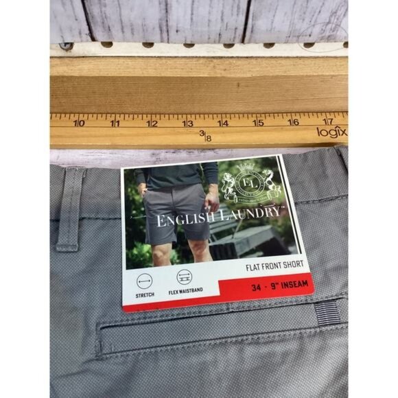 cowgirl argyle boho cozy grandpa dad English Laundry Shorts Men’s 9" Size 34 - Picture 4 of 5